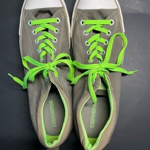 Converse Olive and Neon Green Sneakers men’s size 12